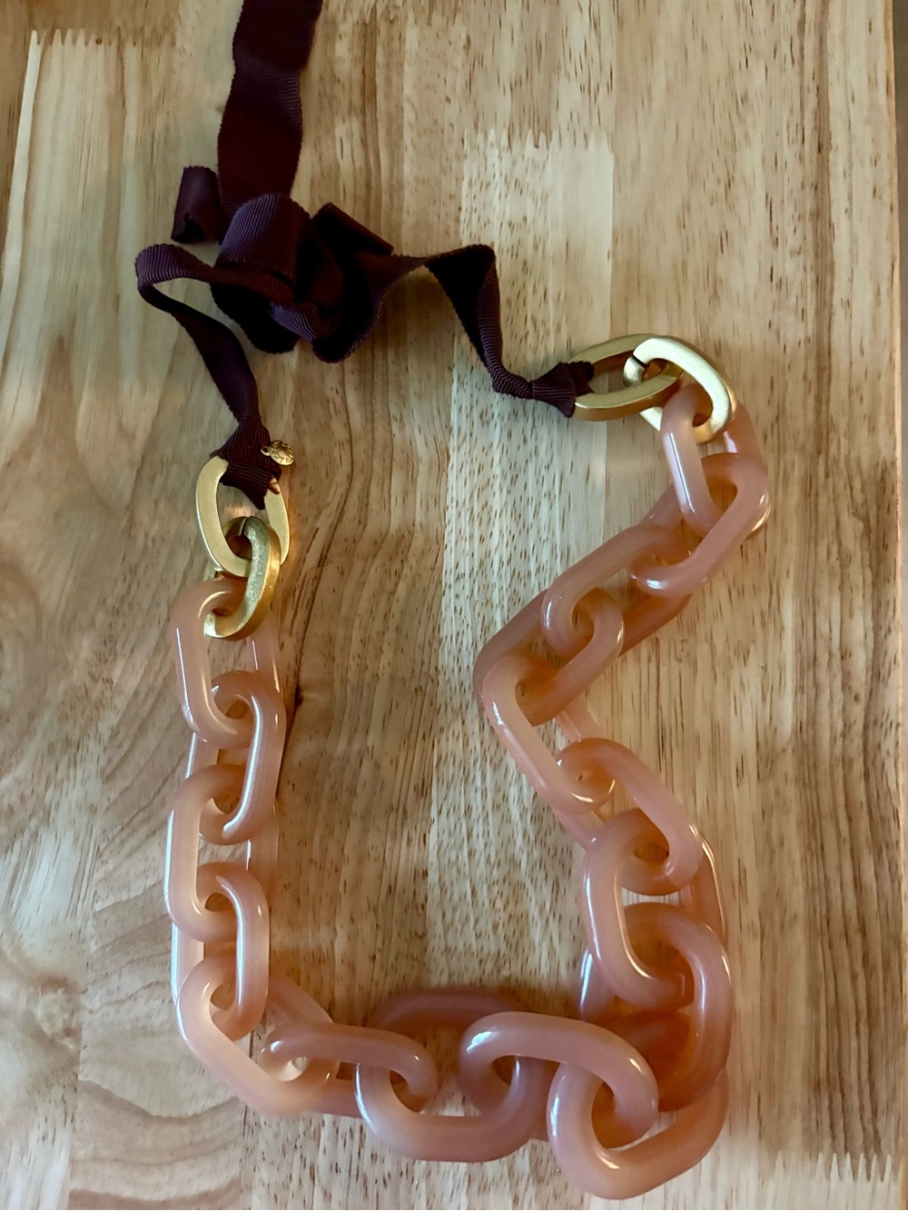 J. Crew Lucite Link Necklace. Like New.